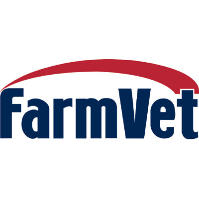 Farmvet is written in blue with a red swoosh over the text