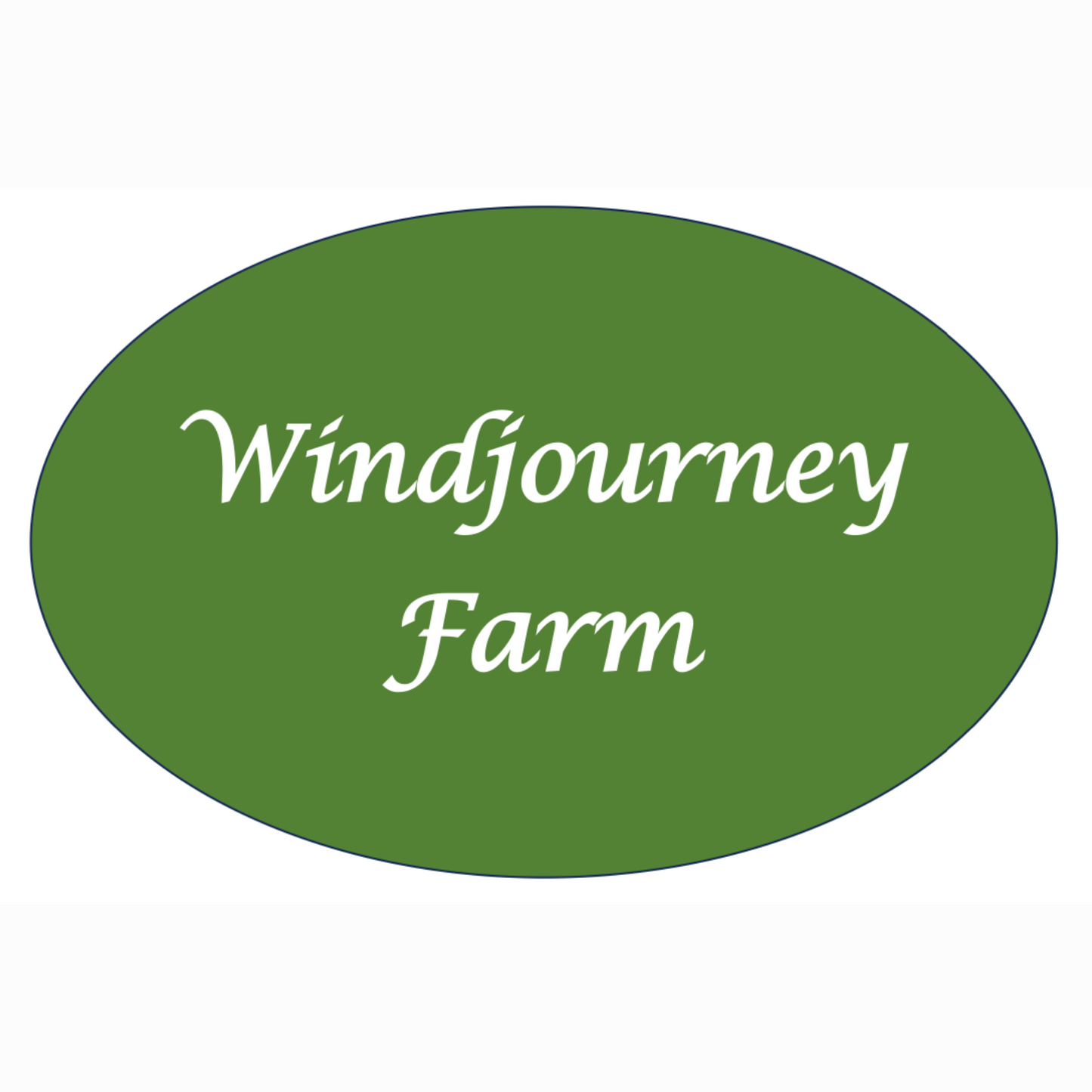 The company name in a grass green oval.